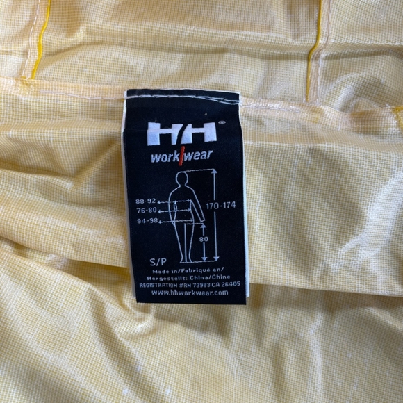 Helly Hansen workwear MANDAL WATERPROOF JACKET yellow men's size SMALL - Picture 5 of 7